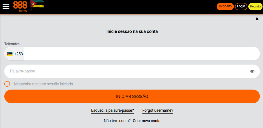 Formulário de login